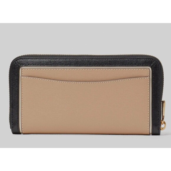 New Kate Spade Morgan Colorblock Saffiano Leather Wallet Cafe Mocha Multi - Picture 3 of 3